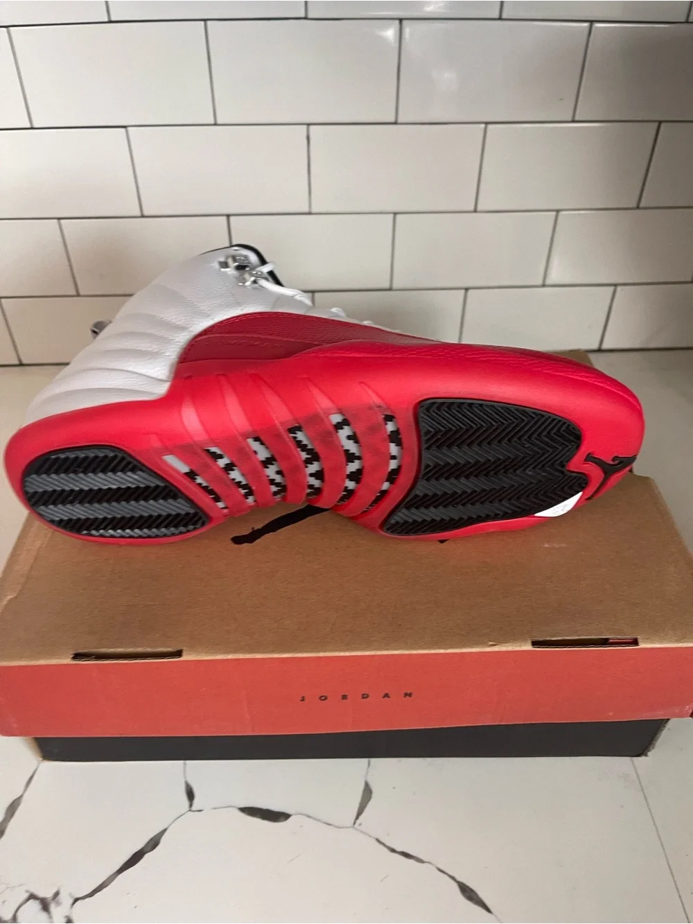 Men’s Retro 12 Cherry Size 13.